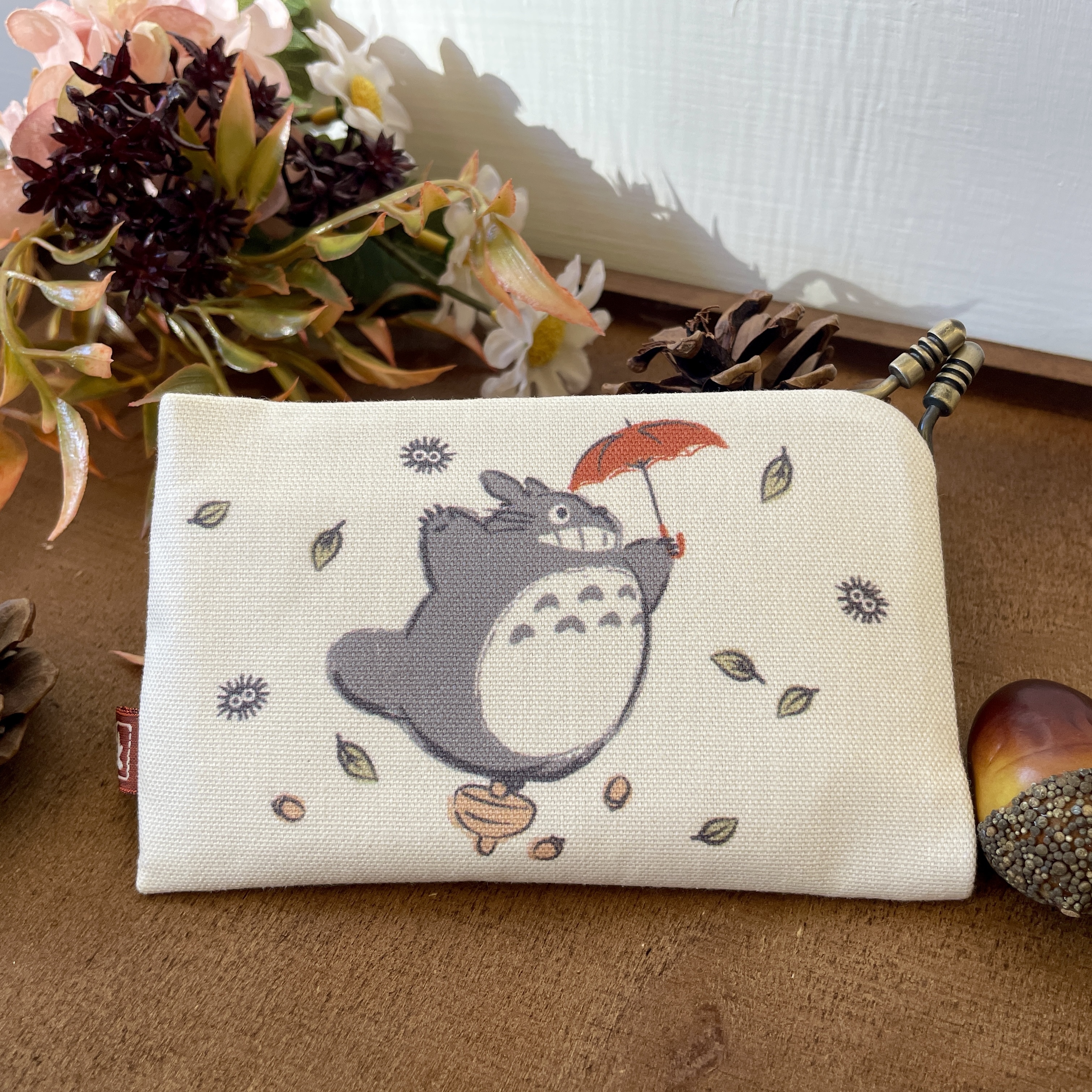 珠扣名片夾 龍貓 起飛