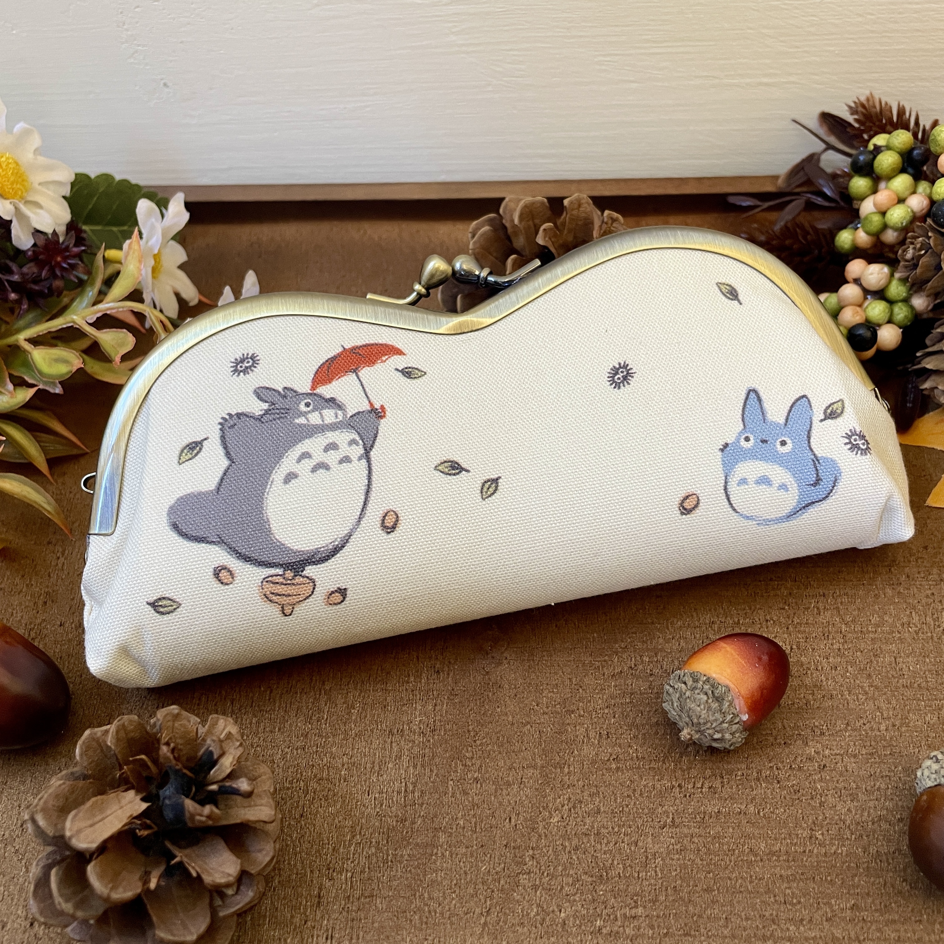 珠扣眼鏡袋 龍貓 起飛