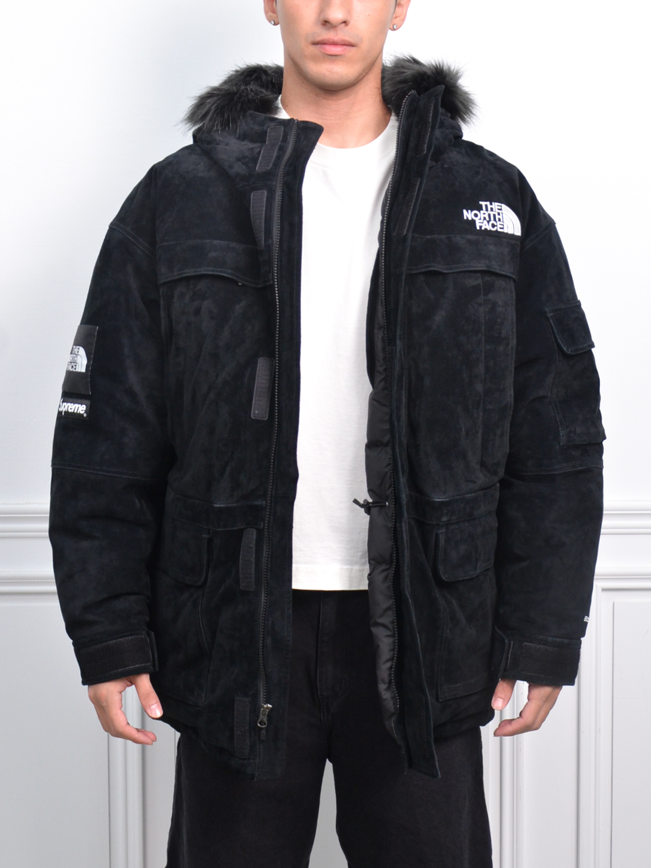 Supreme x The North Face Suede 600-Fill Down Parka 'Black' 麂皮長版羽絨大衣【FW23J3-BLK】
