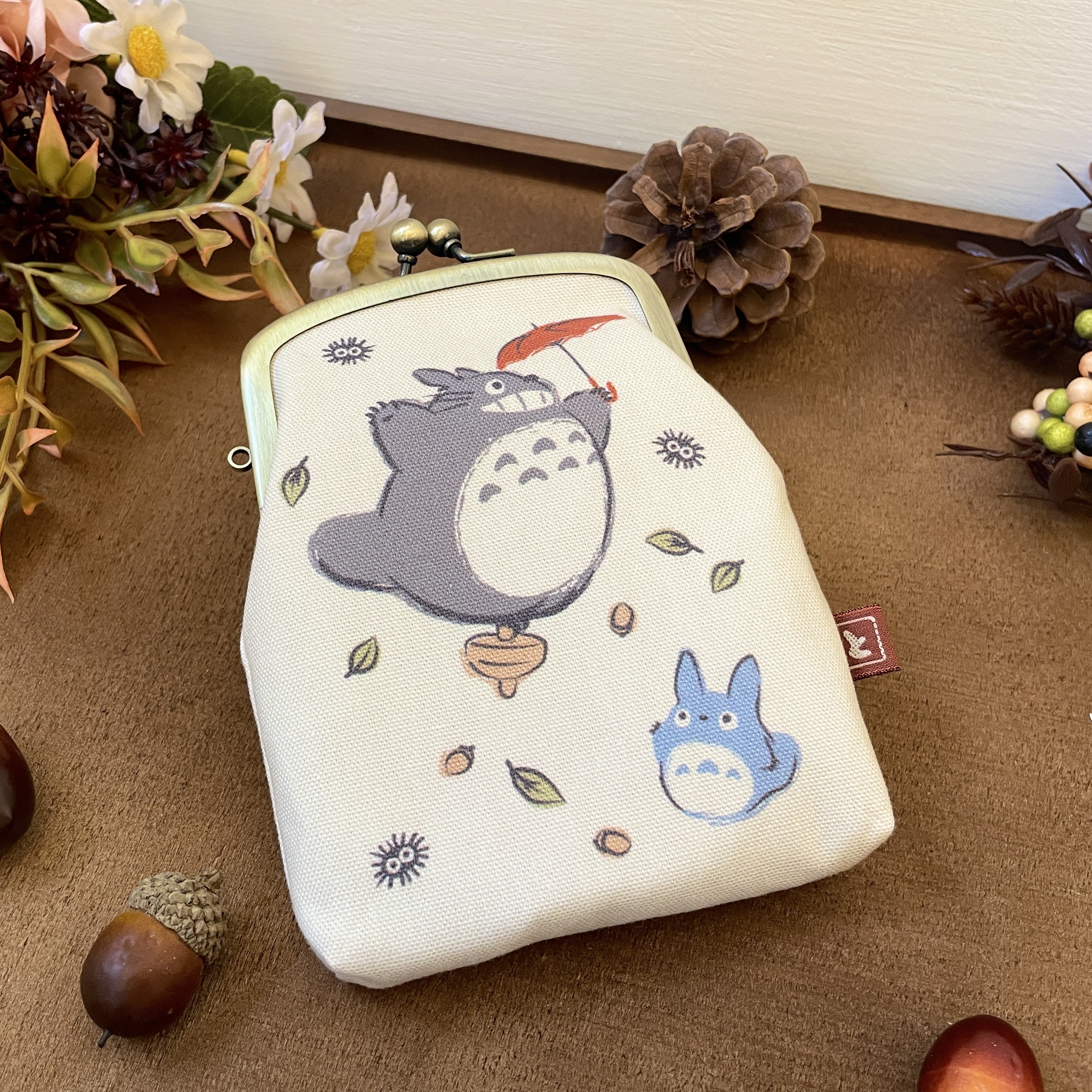 珠扣收納包 龍貓 起飛