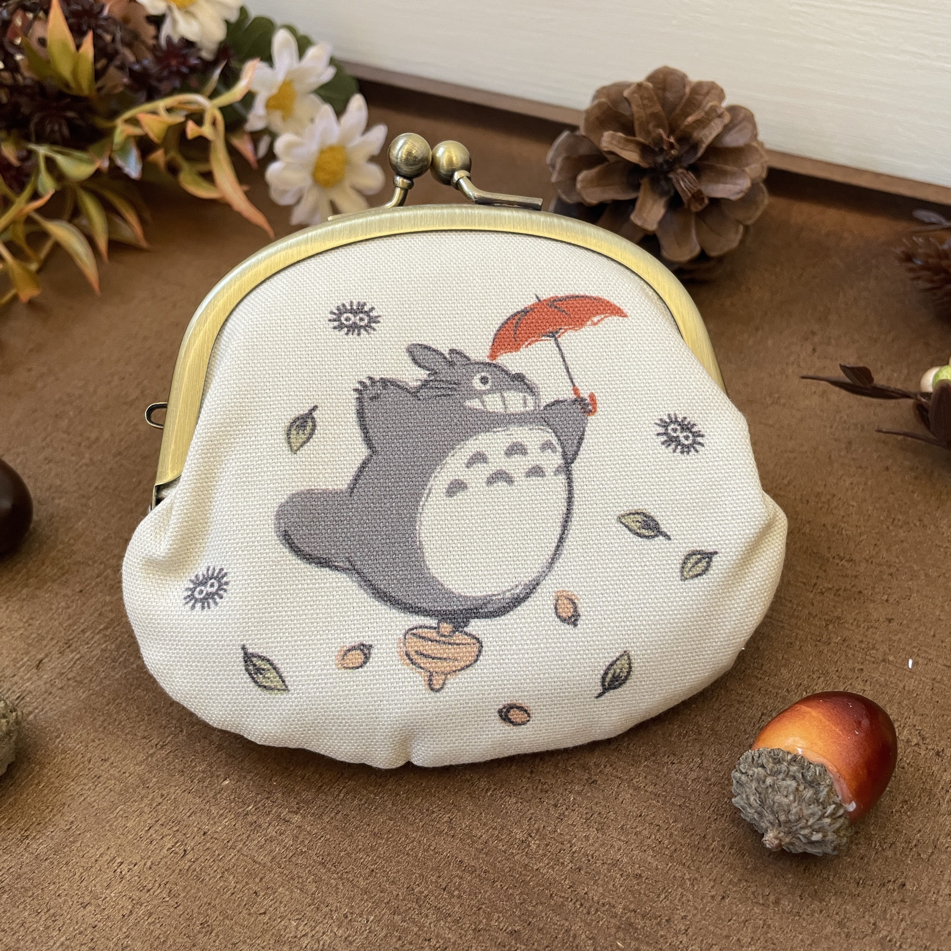 珠扣零錢包 龍貓 起飛