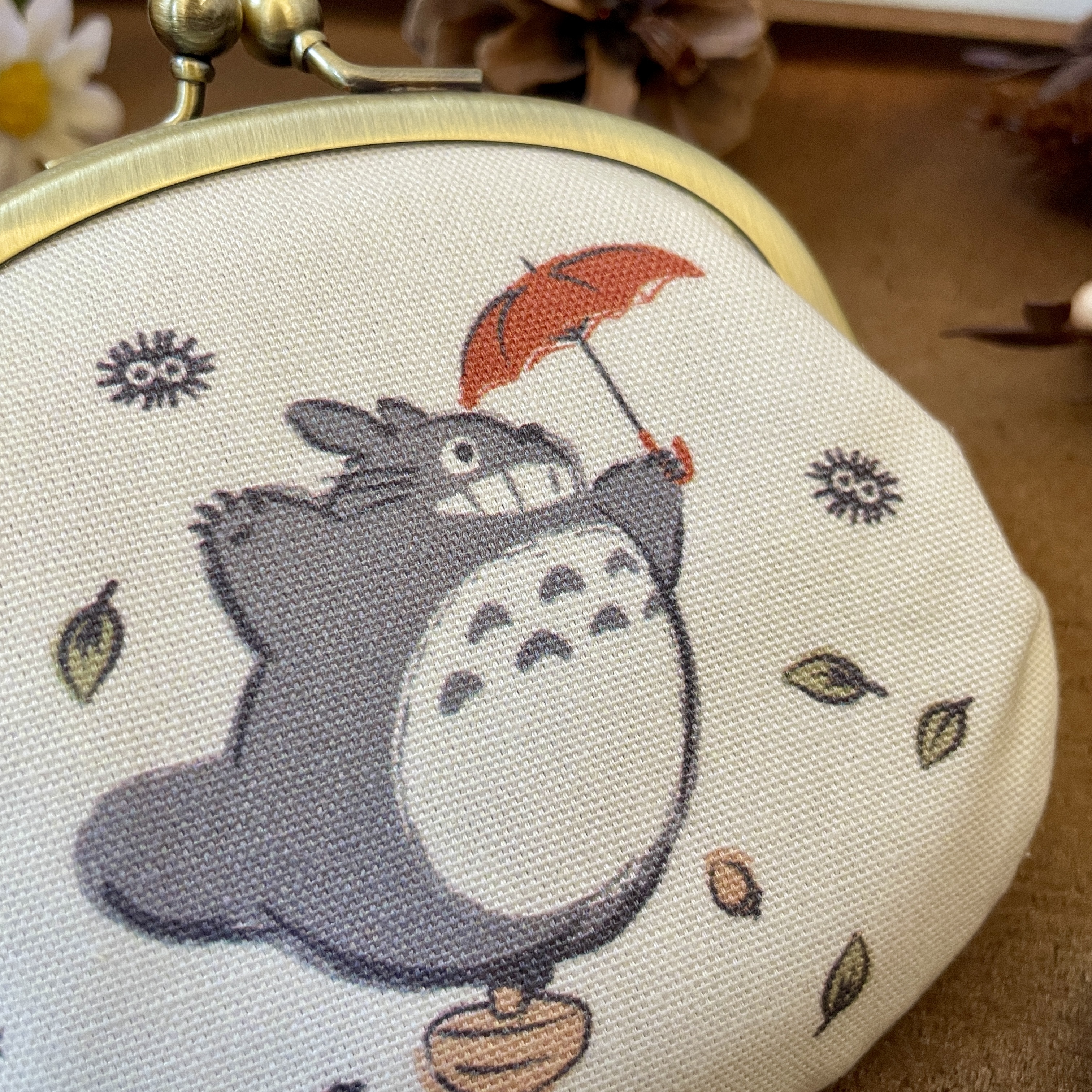 珠扣零錢包 龍貓 起飛