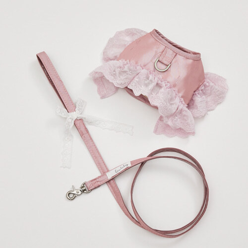 Louisdog 散步去胸背/粉紅絲緞