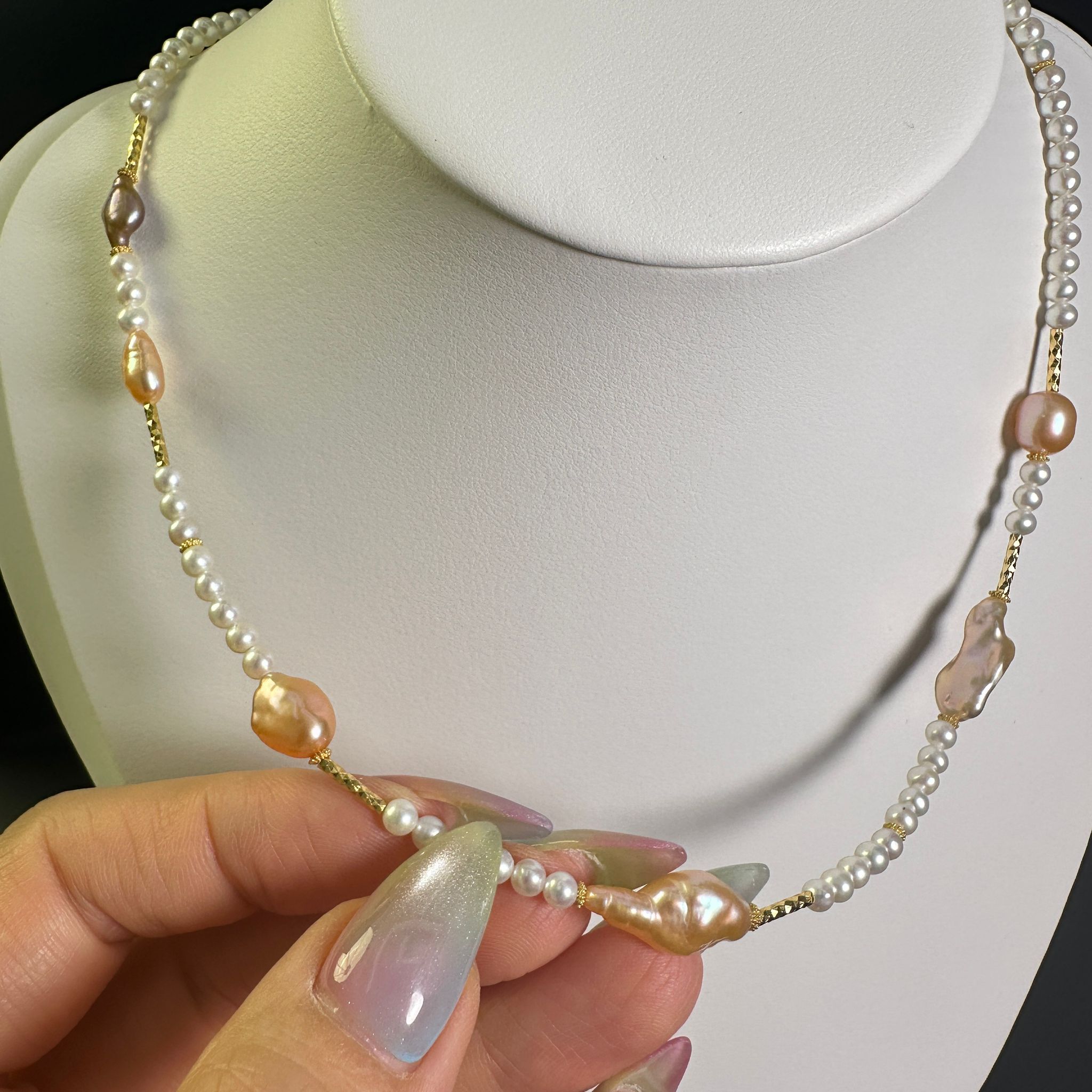 【直播】LL082808 S925銀 巴洛克珍珠頸鏈(SGN1247001)