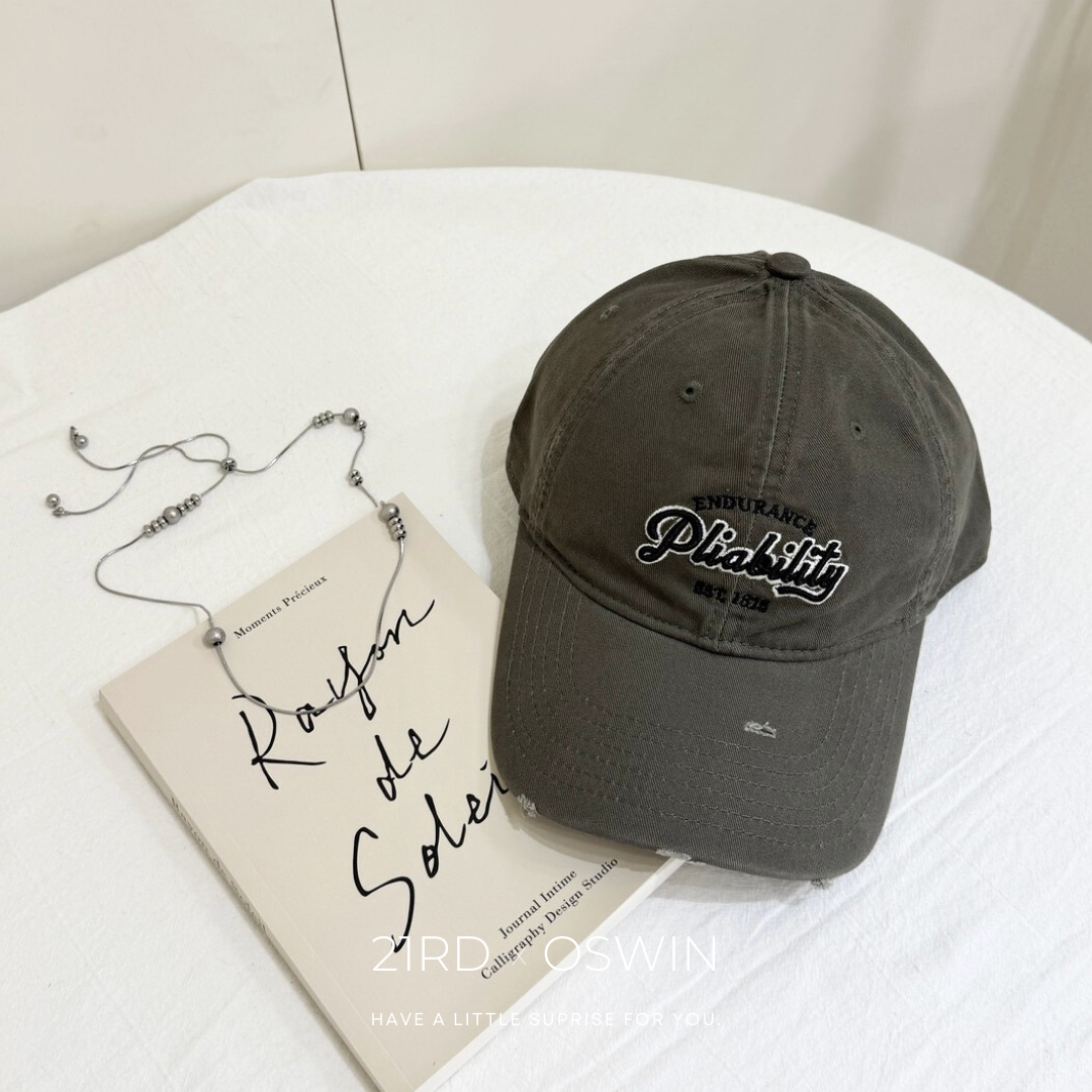 水洗字母 刷破棒球帽