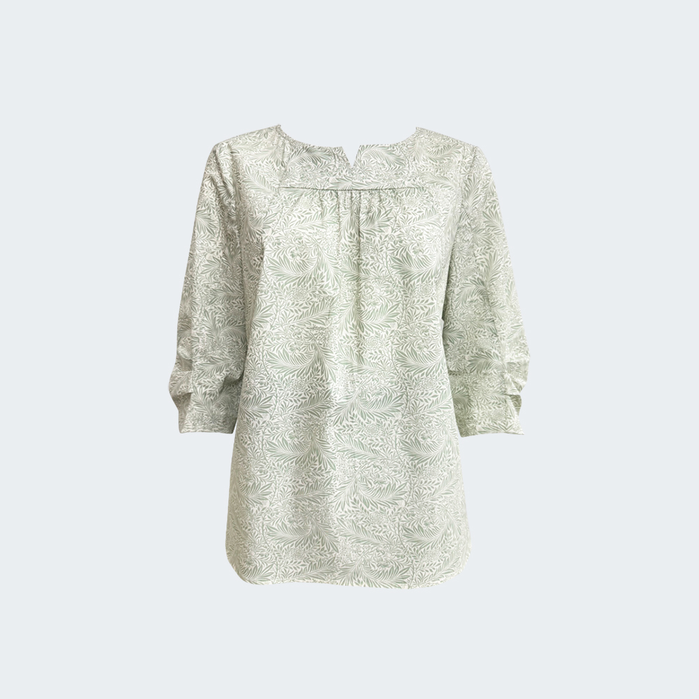 雅緻植影七分袖上衣