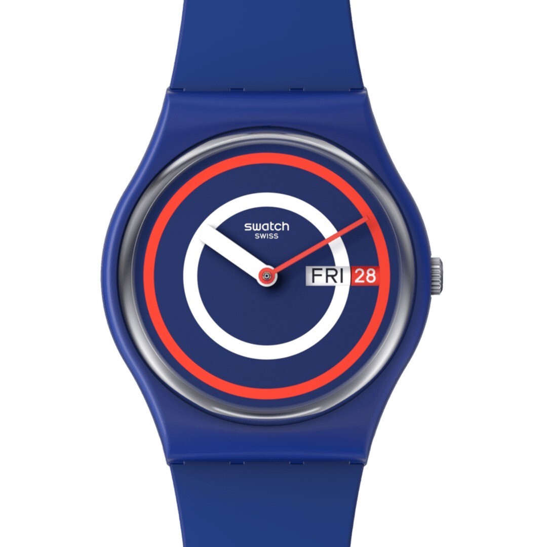 【Swatch】SWATCH BLUE TO BASICS SO28N703 34mm 現代鐘錶