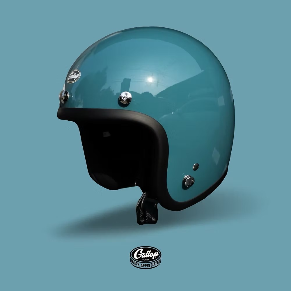 Gallop 素色復古帽【深青綠】3/4罩式