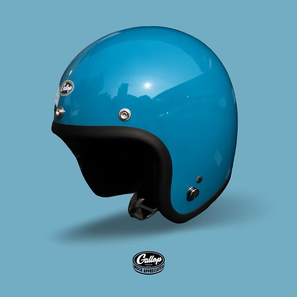 Gallop 素色復古帽【鴨母藍】3/4罩式