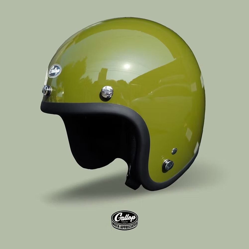 Gallop 素色復古帽【墨田綠】3/4罩式