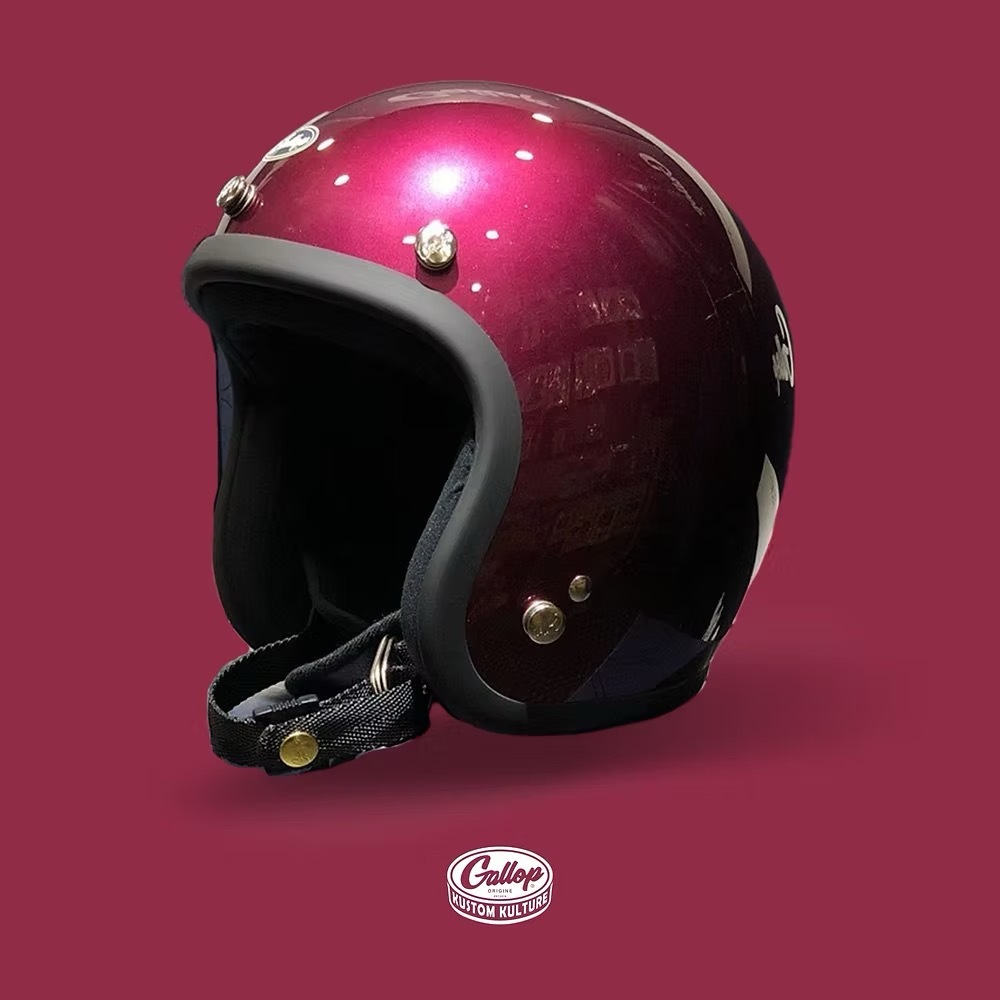 Gallop 素色復古帽【幻紫】3/4罩式