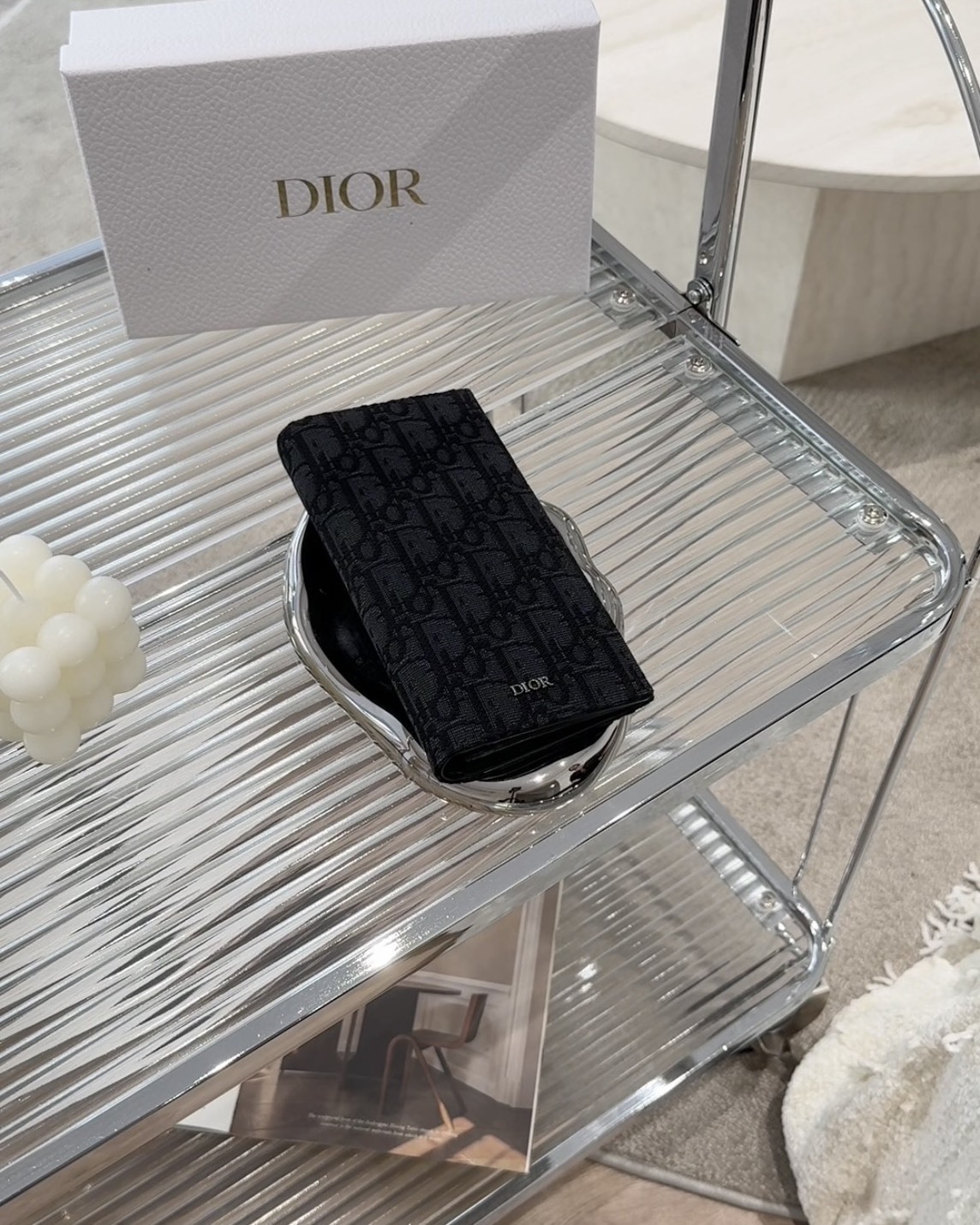 DIOR｜OBLIQUE 翻蓋長夾 黑色老花