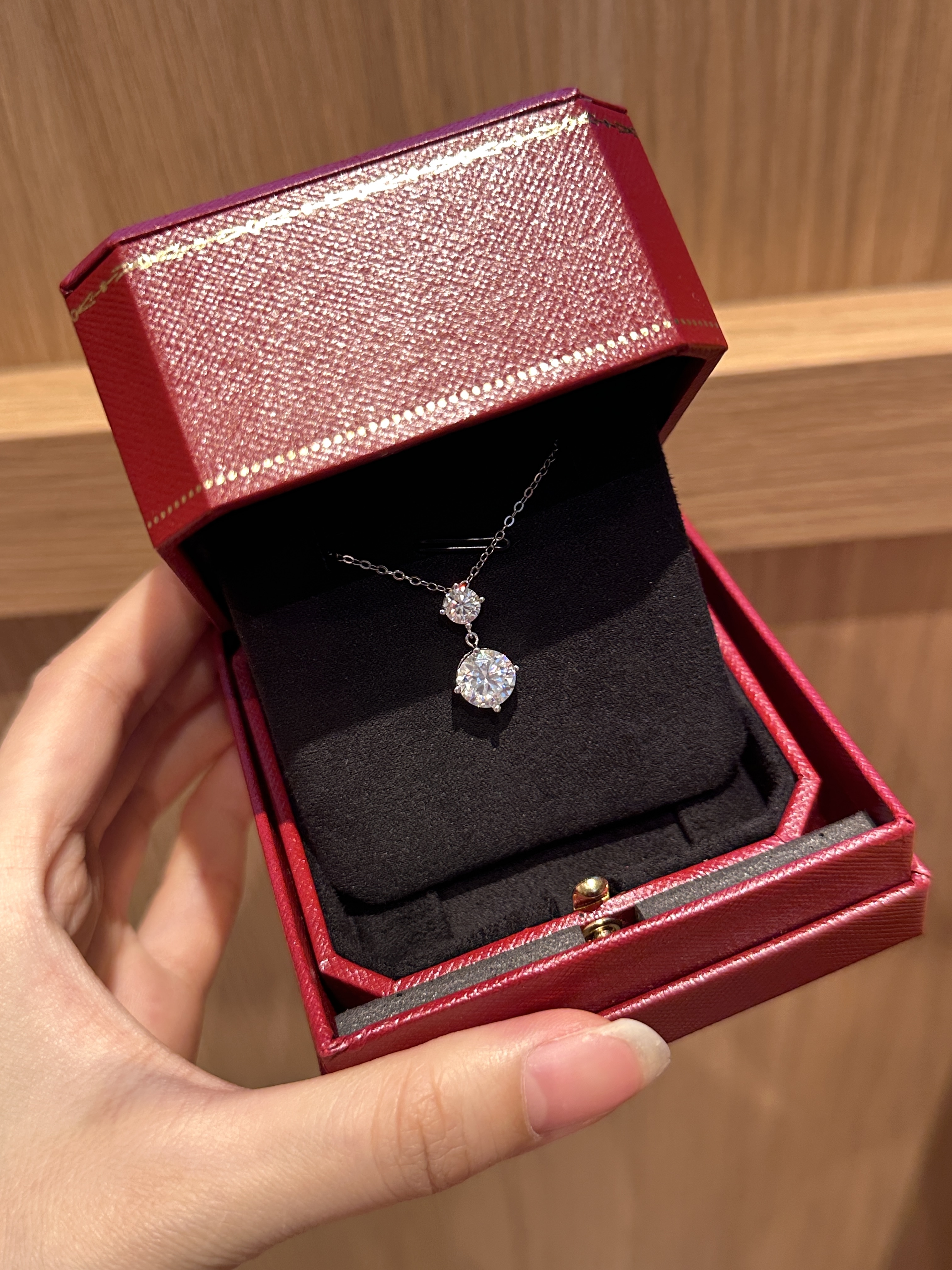 Jenna moissanite diamond necklace