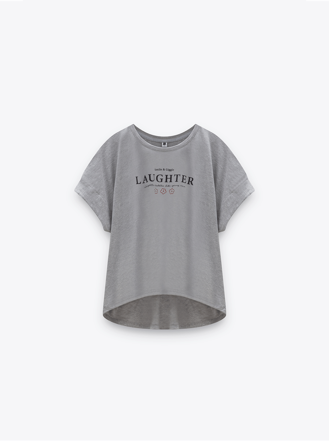 寬版字母印花T恤