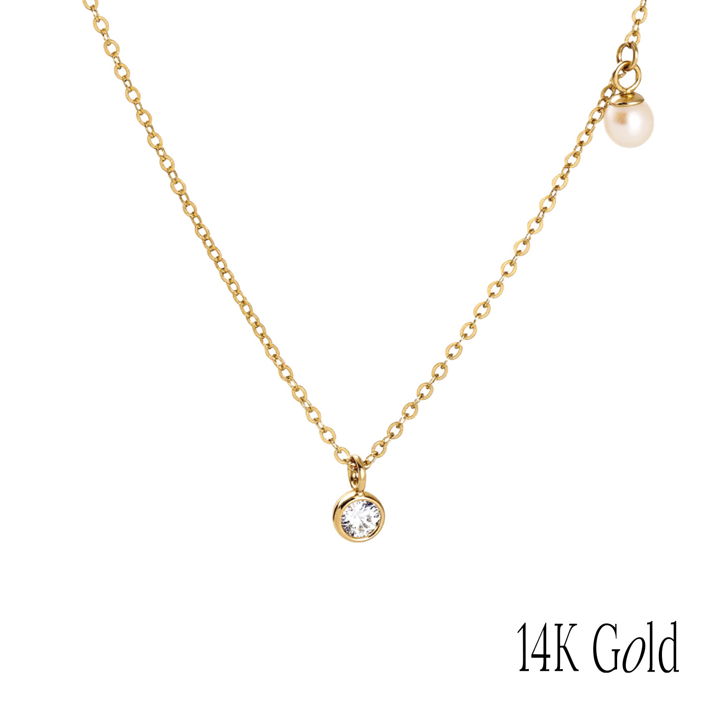 14K純金,K金飾品,鋯石項鍊,精品項鍊