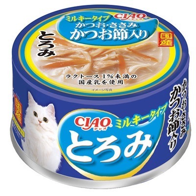 CIAO Thick Milky Type Bonito and Chicken Fillet With Bonito Flakes 80g #A-113