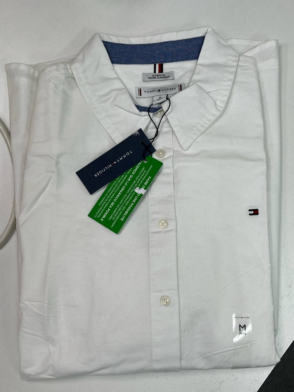 [S] TOMMY HILFIGER WHITE POLO SHIRT, 76J4826-100 (STH1454)