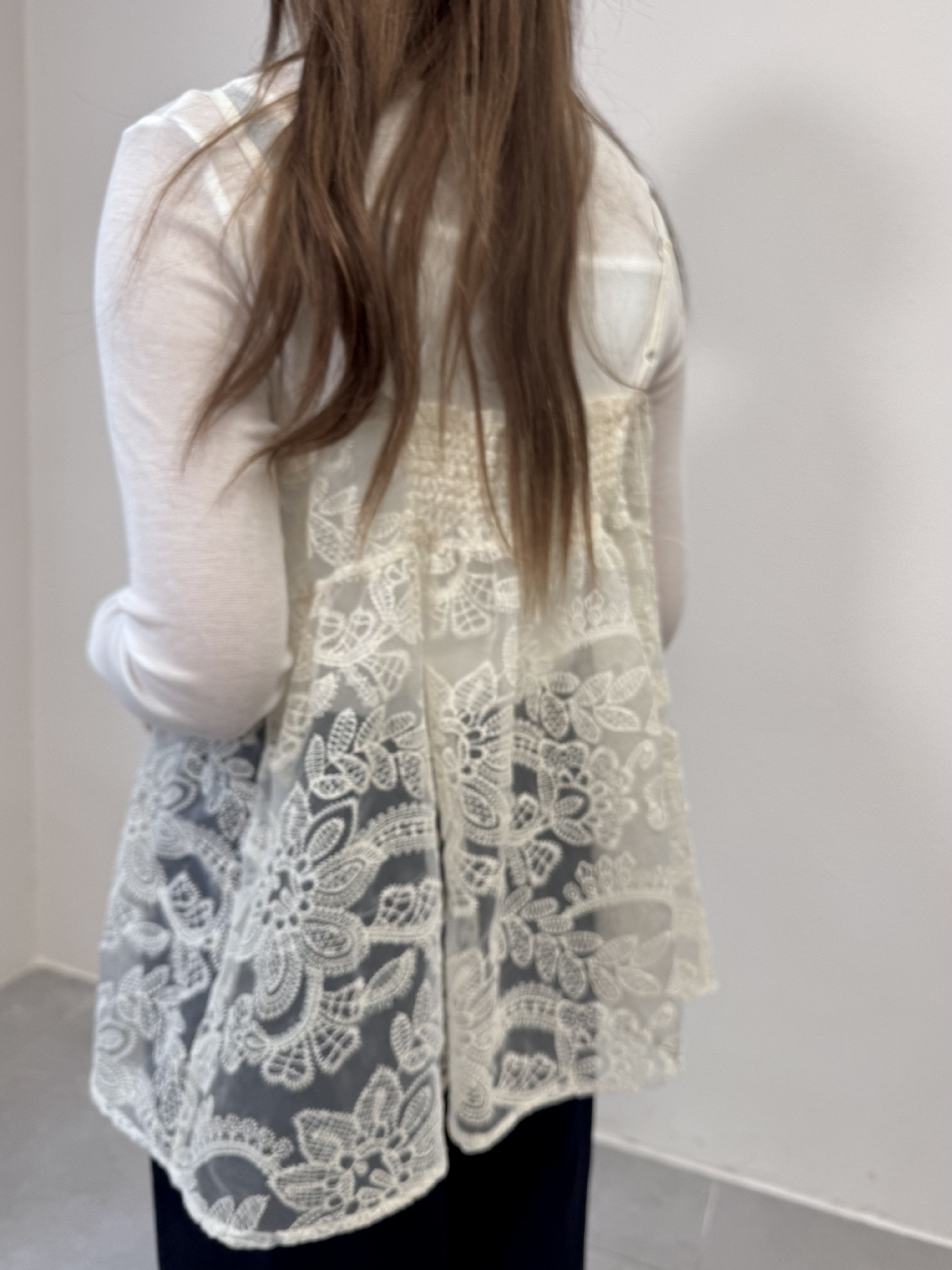 繡花網吊帶罩衫 - TT52774