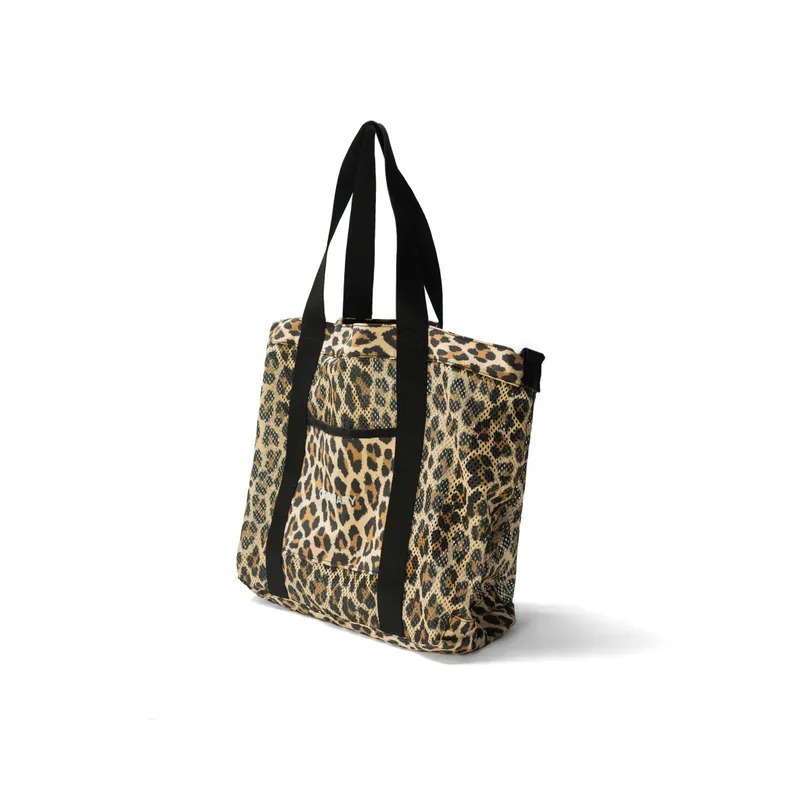 ORDINARY 豹紋兩用網眼托特包