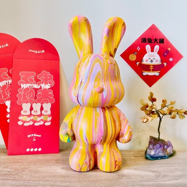 【mamayo】發光流體大象套組(100ml顏料*6顏色隨機+發光流體象白胚+防髒墊+加厚提袋)