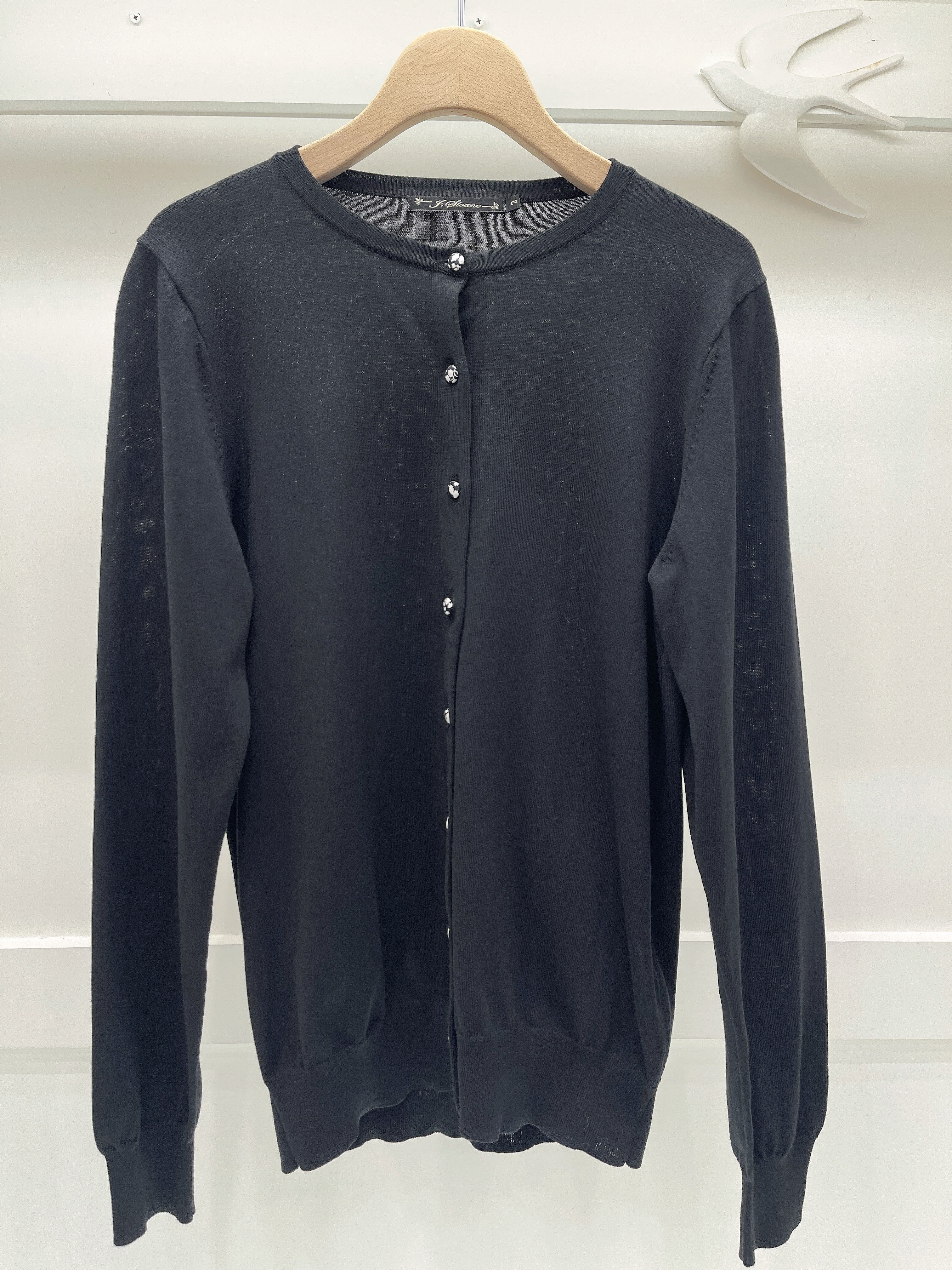 春新作花扣針織外套