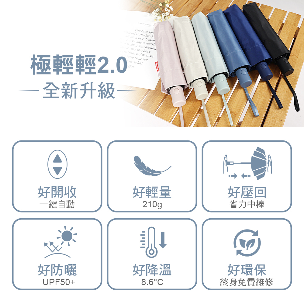 igRed 極輕輕2.0 自動折傘,輕量自動折傘