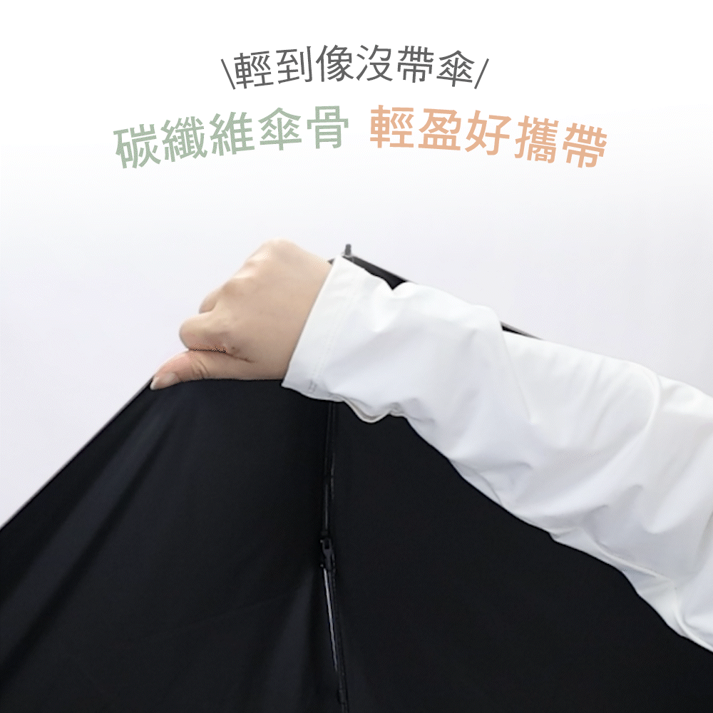 極輕輕2.0 自動折傘,碳纖維+玻璃纖維材質輕量有彈性