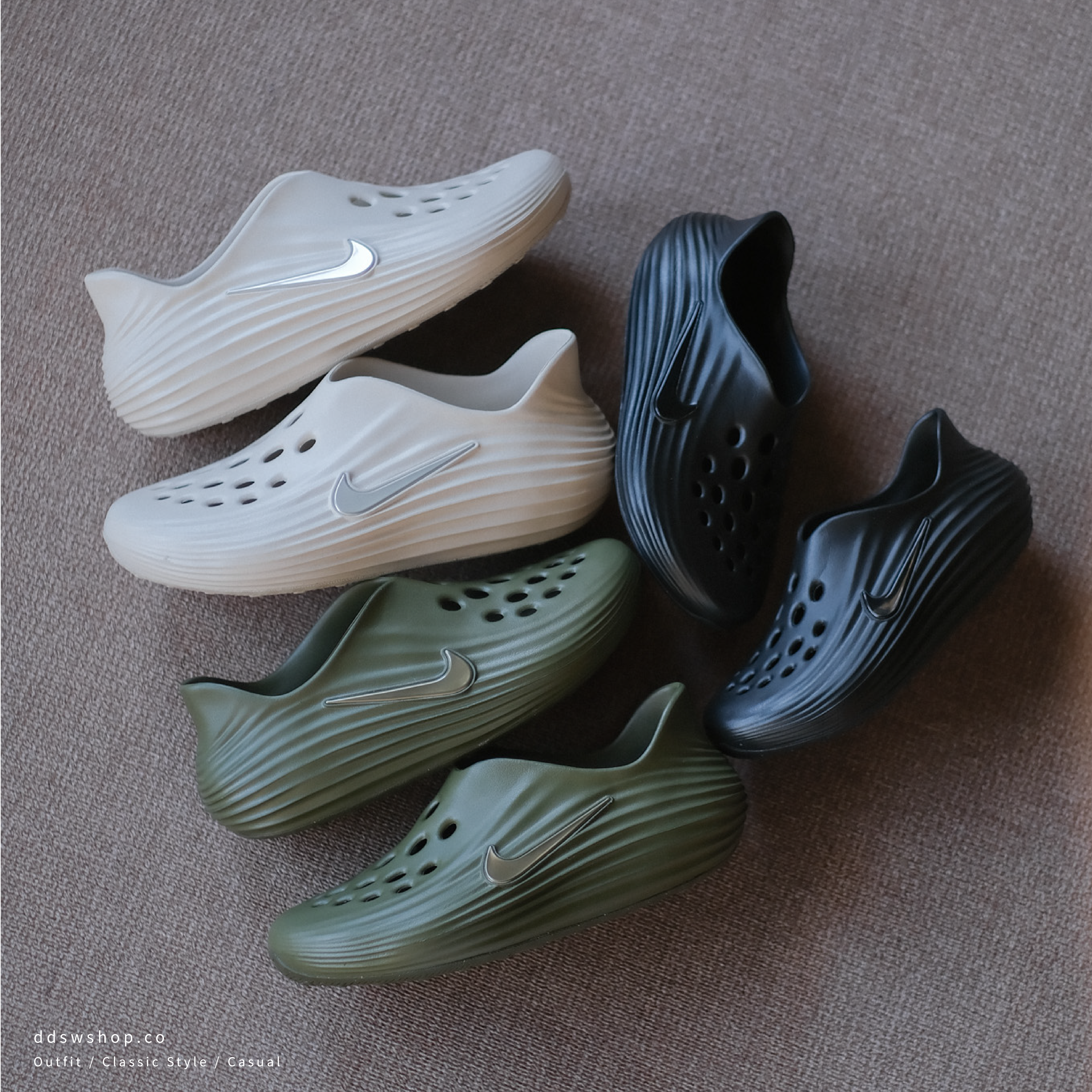 "現貨" Nike ReactX Rejuven8 防水 涼鞋 拖鞋 男女款 卡其 黑色 軍綠