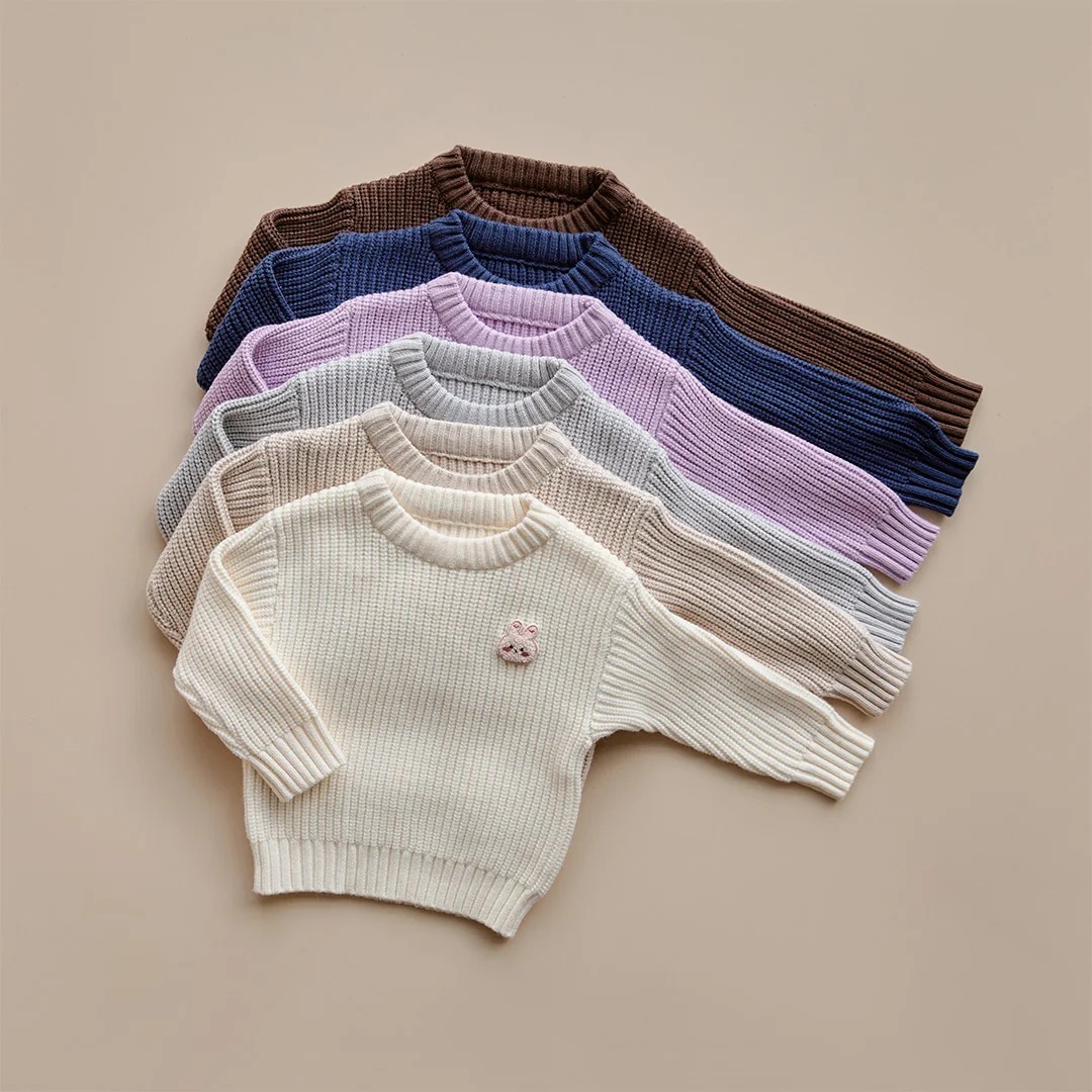 25F/W DTD棉花糖人物暖調針織上衣