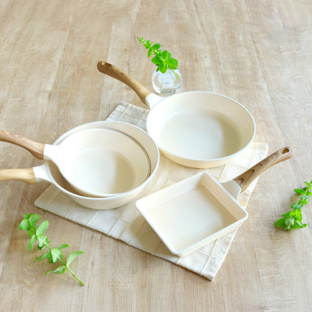 《HANAKO》六層輕量陶瓷不沾塗層平底鍋 20cm