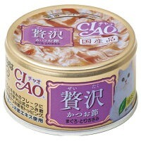 CIAO Luxury Bonito Flakes Tuna / Chicken Tenderloin (80gx24cans) [Cat Can] #A-145