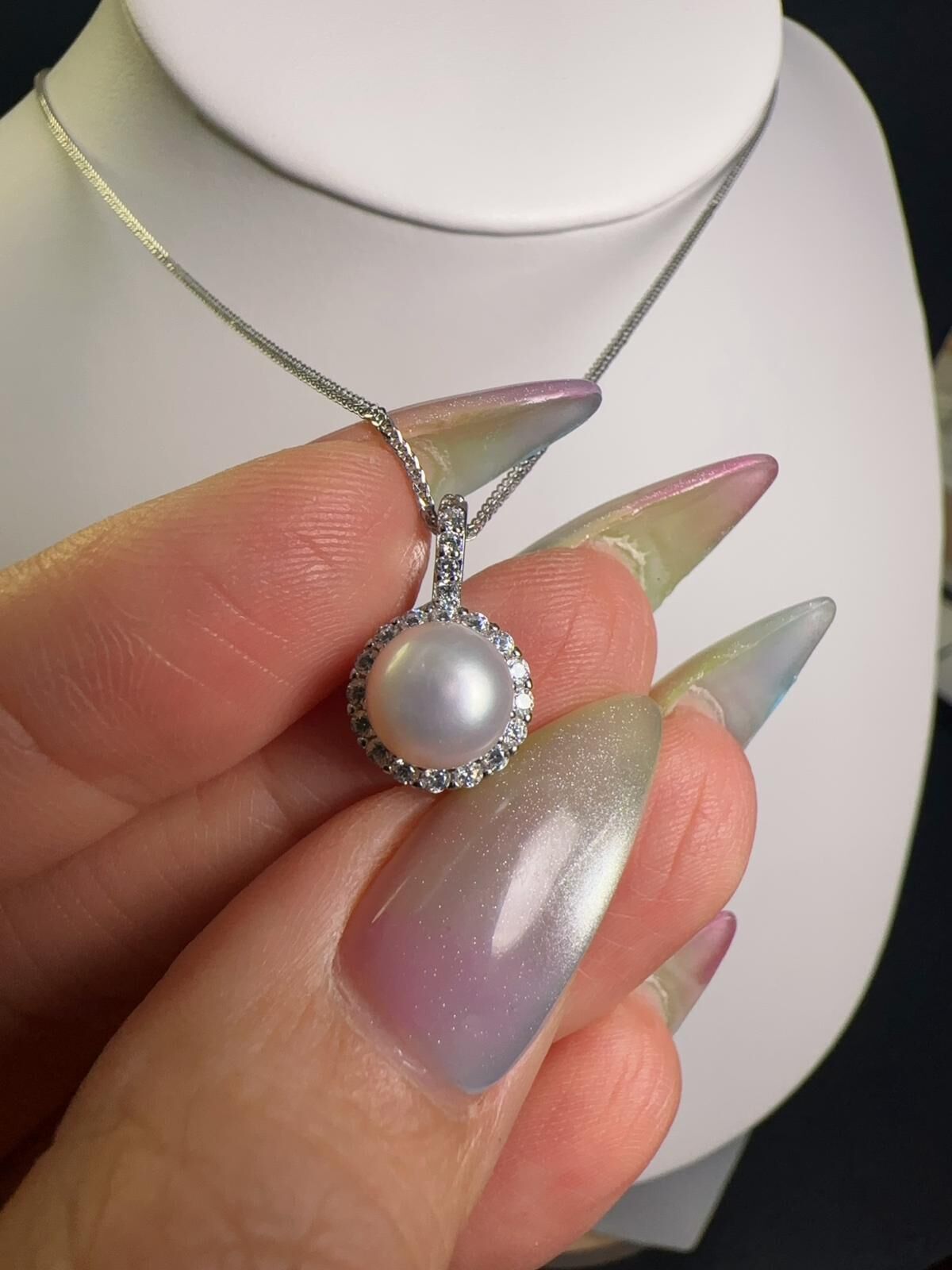 【直播】LL082828 S925銀 珍珠頸鏈(SPN0510008)