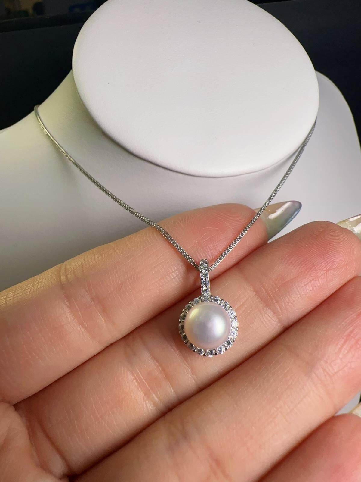 【直播】LL082828 S925銀 珍珠頸鏈(SPN0510008)