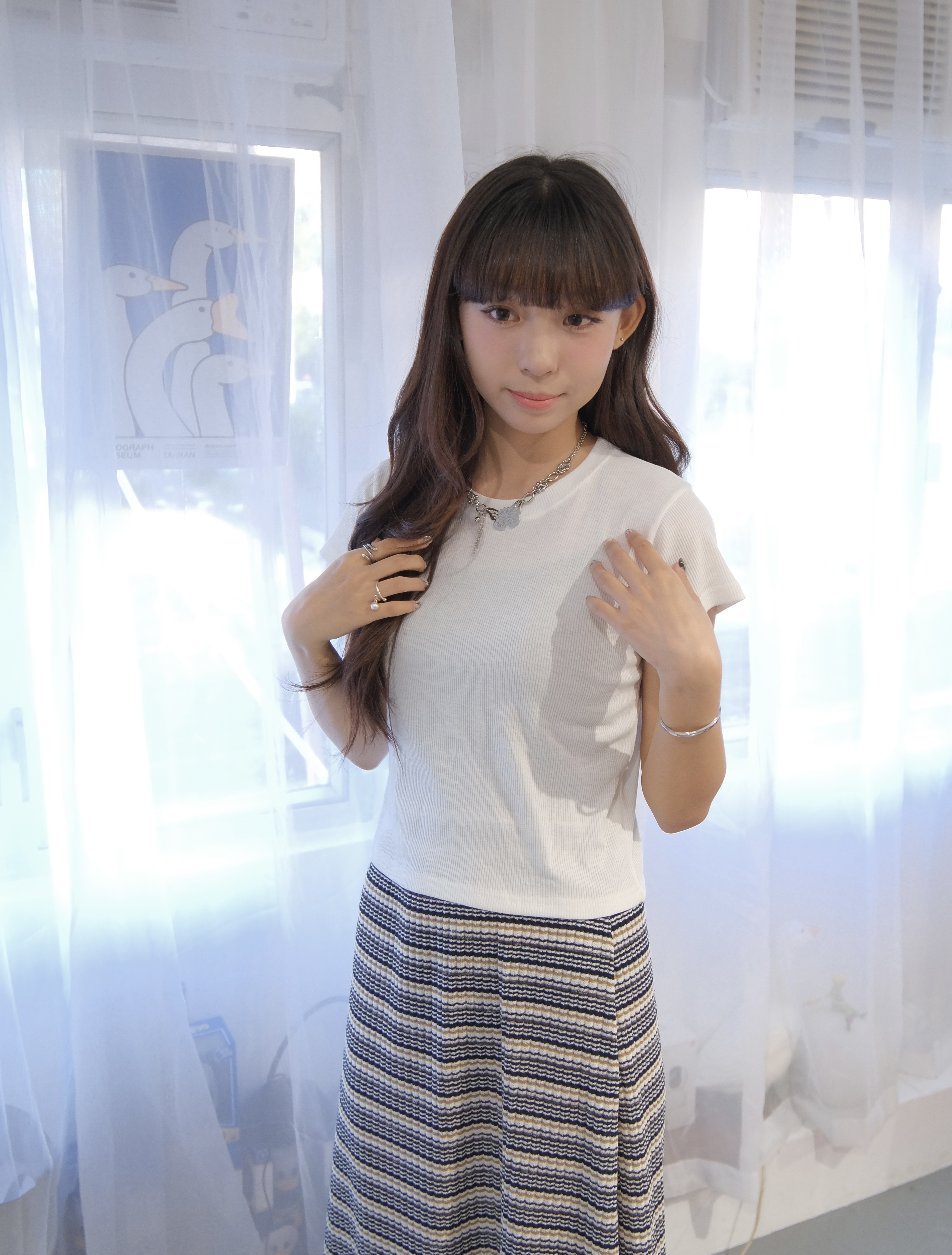 後透膚LACE 彈性TOP