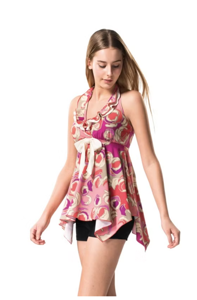 士林總會｜【SARLEE】綁帶洋裝式兩截褲泳衣(附泳帽)17112