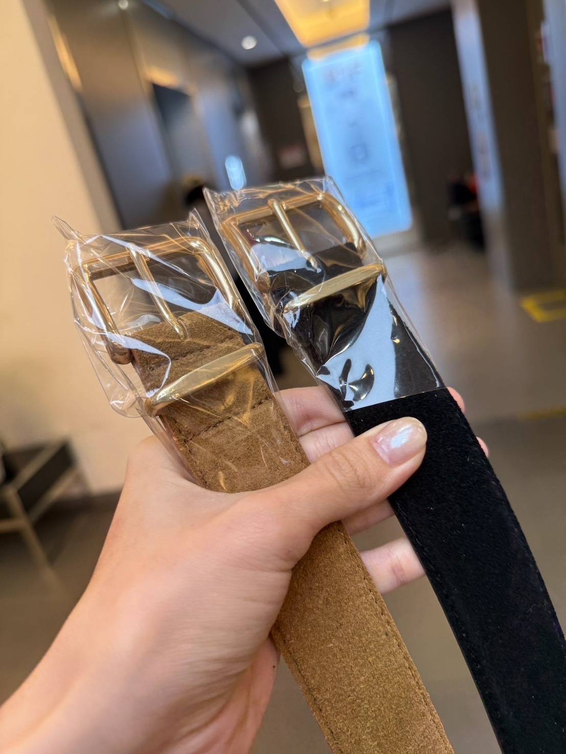 韓國真皮麂皮皮帶