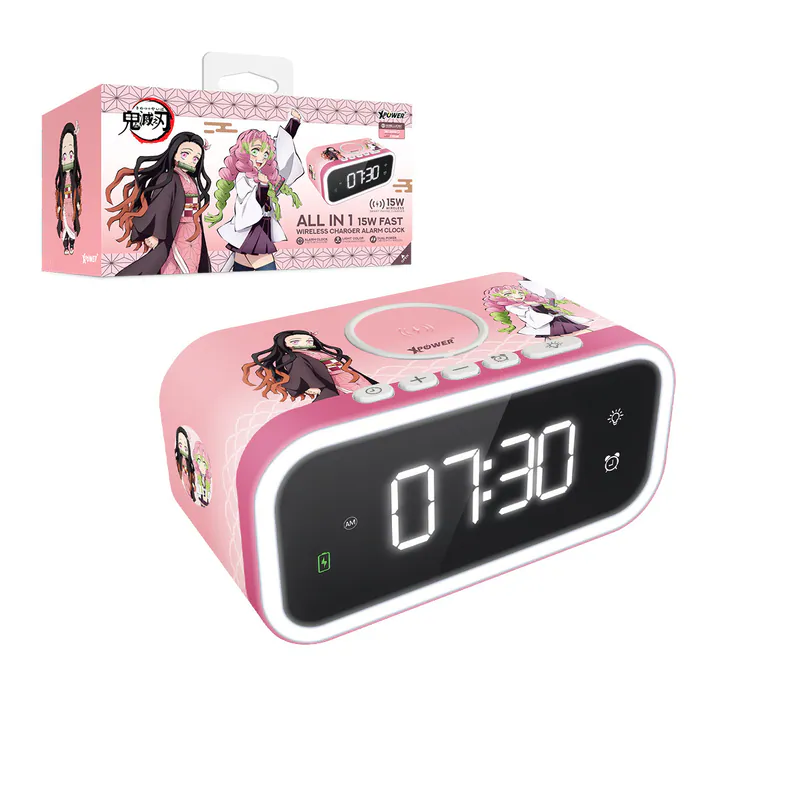 （2026新年限時優惠）XPower x 鬼滅之刃 QIC3 15W無線充電多合一夜燈鬧鐘