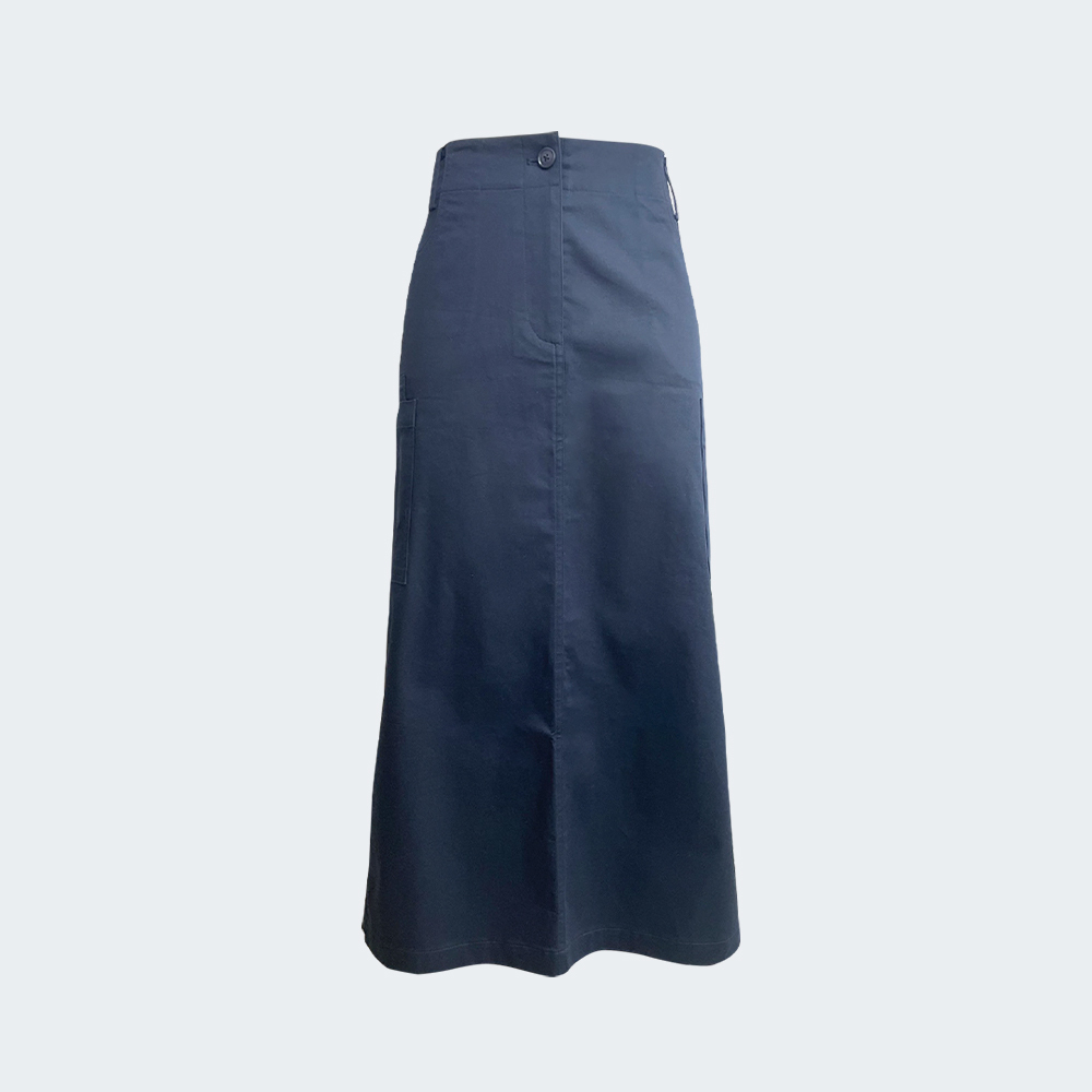 直筒口袋中長裙