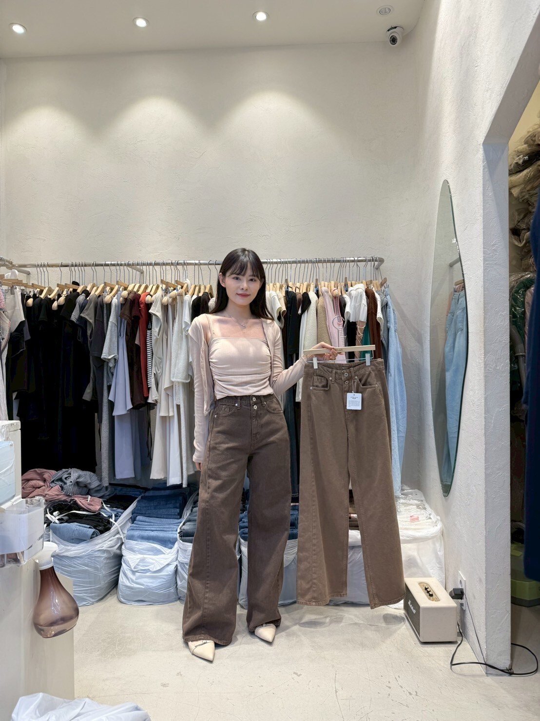 RH5018 初秋闊筒百搭牛仔褲 (S/M/L)