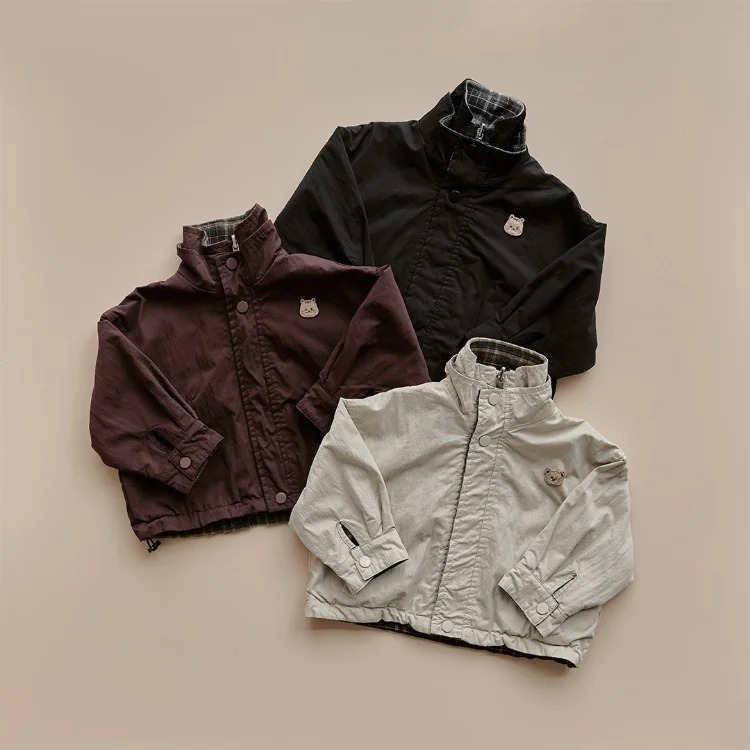 25F/W DTD百變格紋系列-雙面立領防風夾克