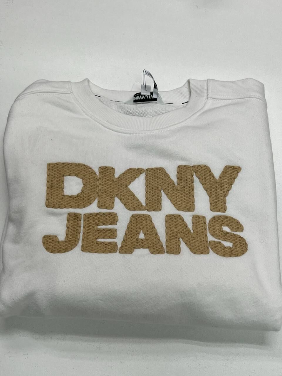 [S] DKNY IVORY/NATURAL LONGSLEEVE SWEATSHIRT, DJ5T1519-L93 (SD1505)