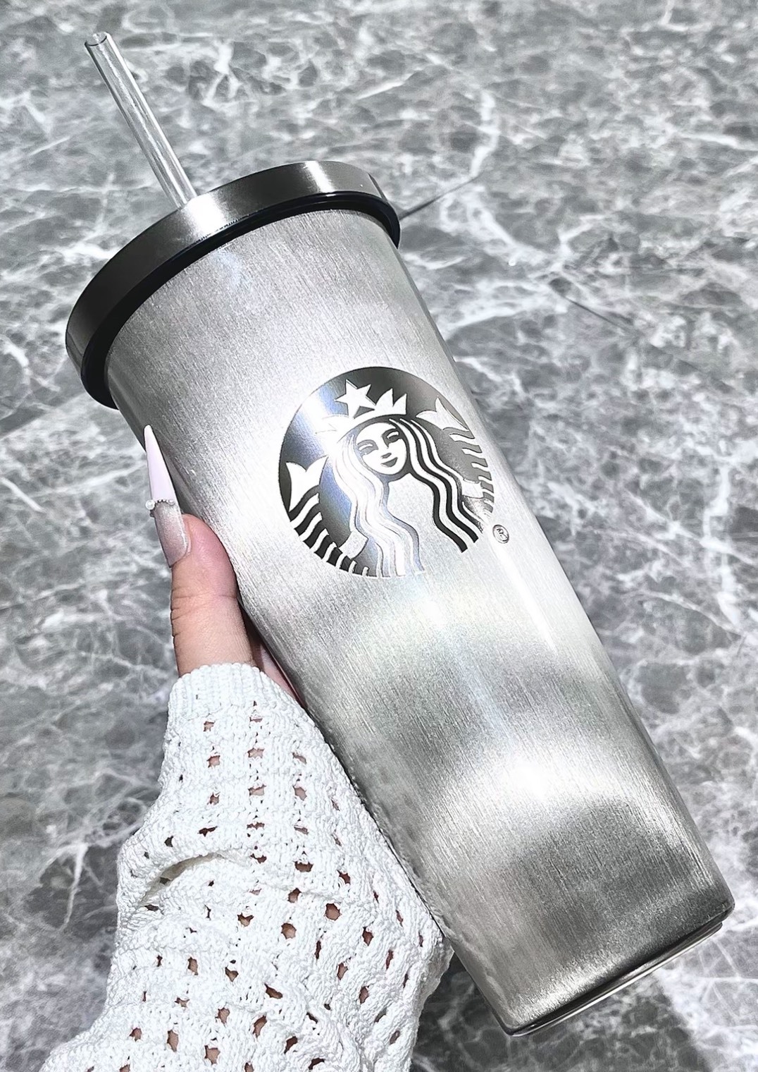 < 限量發售 > STARBUCKS 星巴克 貓眼漸變 不鏽鋼吸管杯 800ml