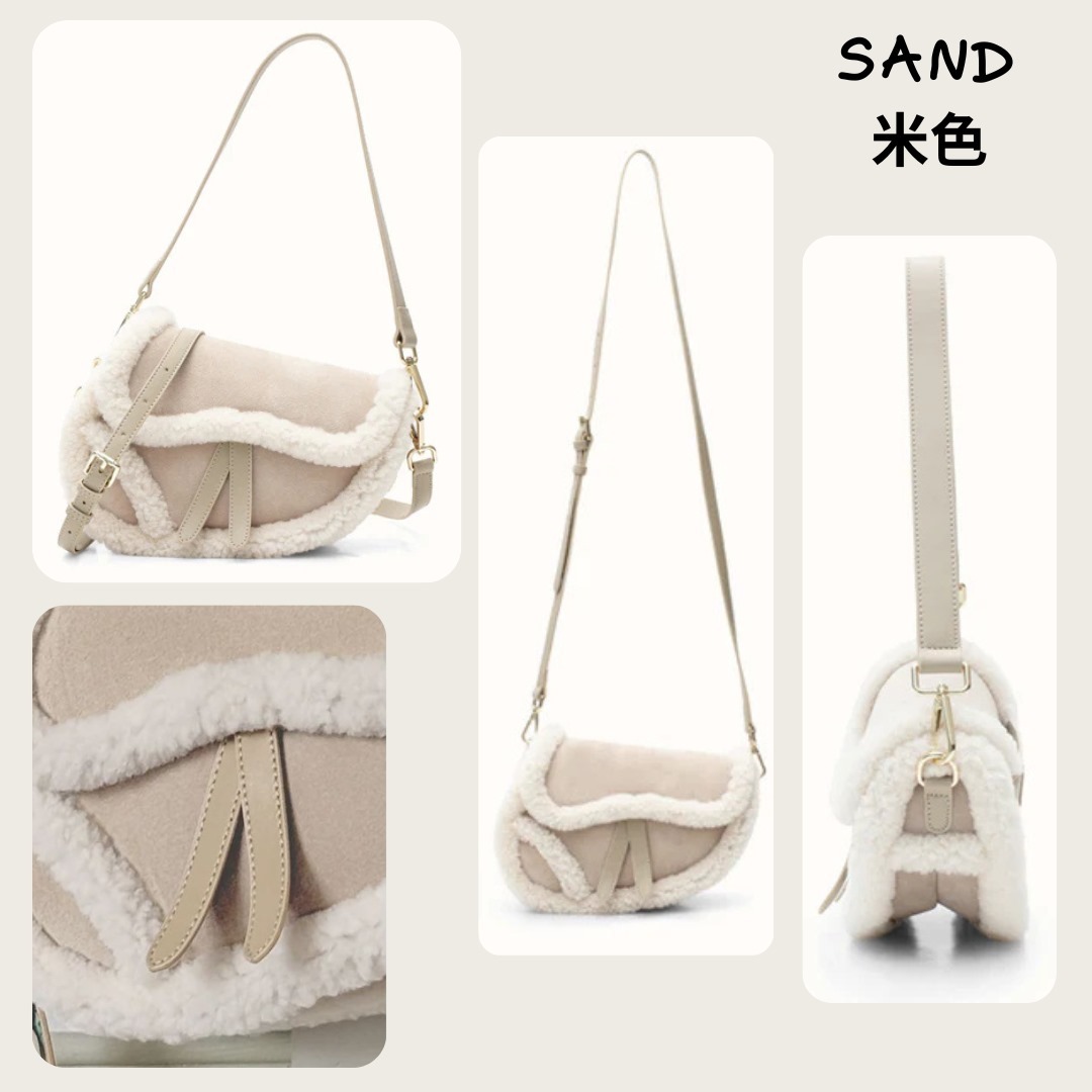 澳洲🇦🇺直送✈️ UGG蓬鬆羊毛可調式肩帶馬鞍包