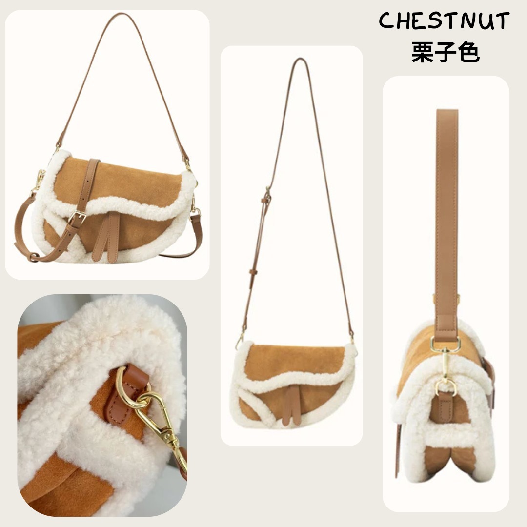 澳洲🇦🇺直送✈️ UGG蓬鬆羊毛可調式肩帶馬鞍包