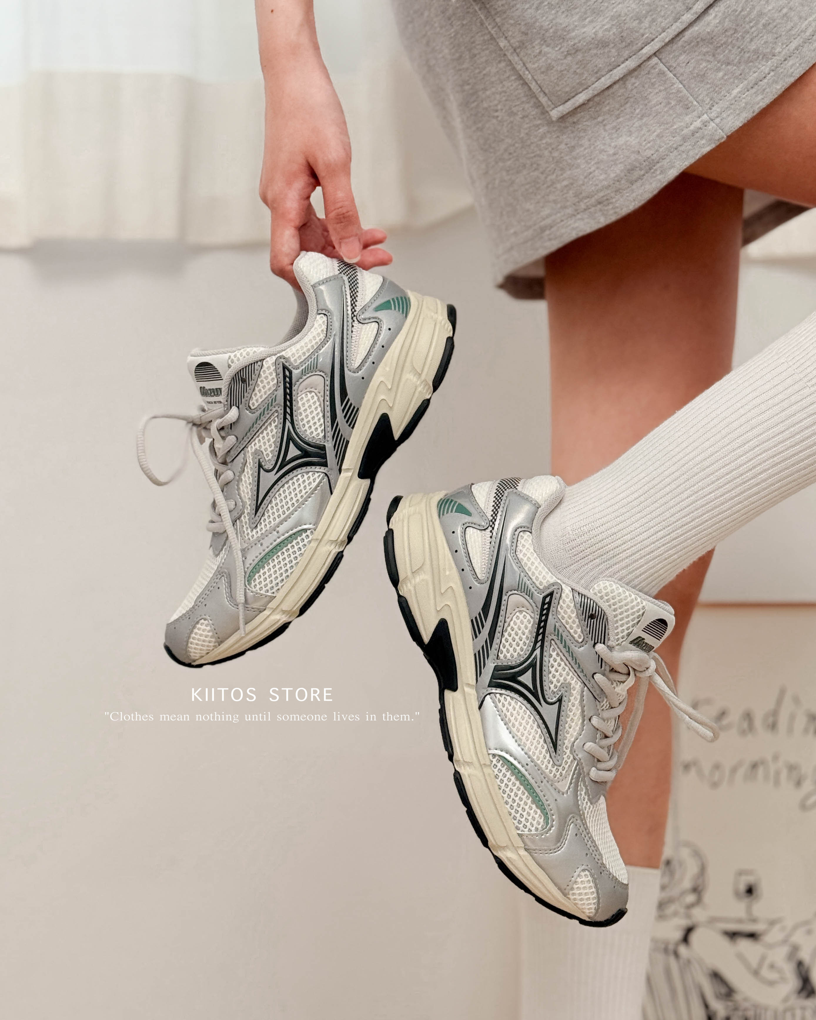 MIZUNO SPEED 2K 美津濃鐳射綠銀奶油銀綠雷射光未來感男女鞋D1GH222921 /