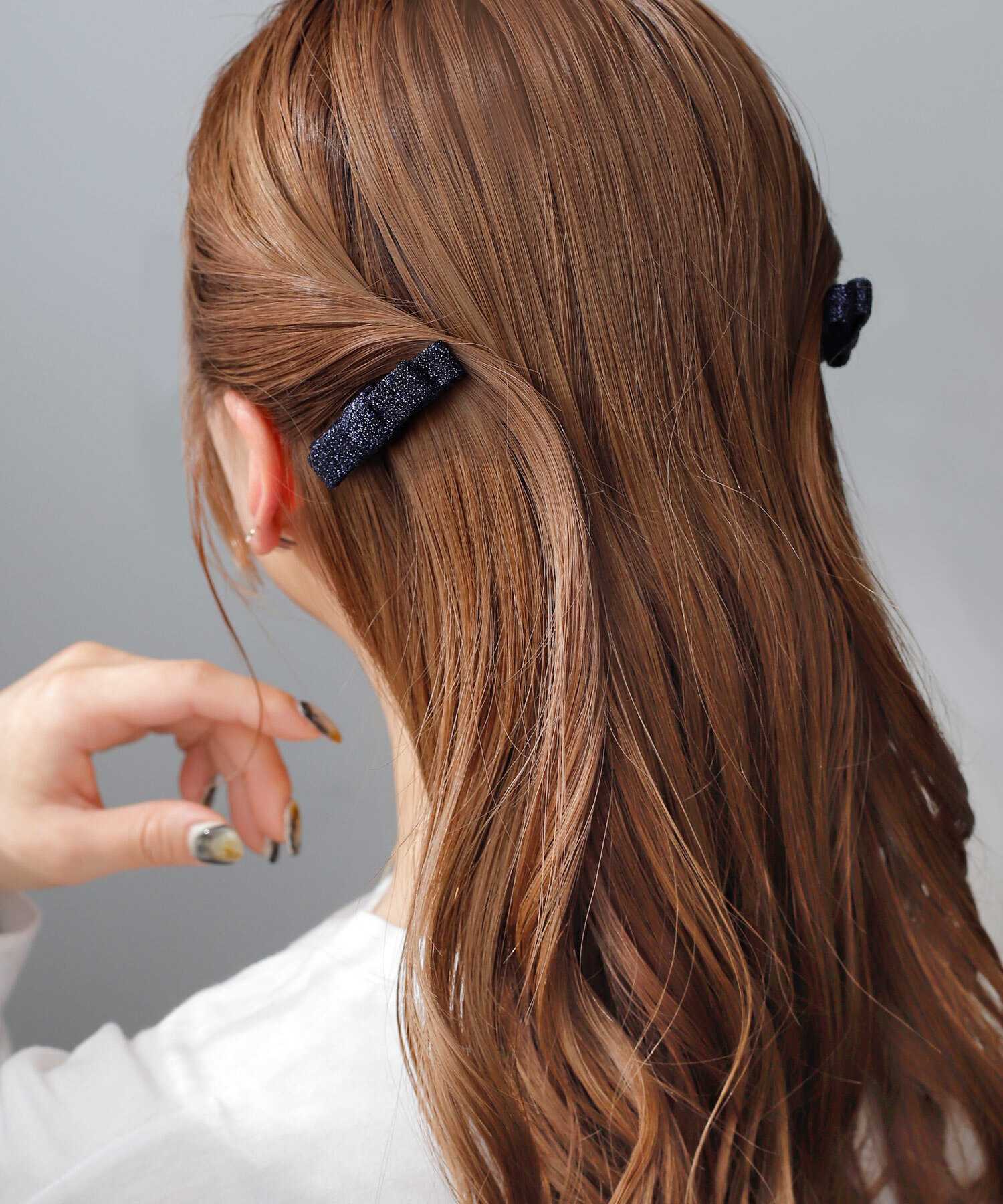 [連線優惠] ANEMONE 閃亮緞帶迷你髮夾（2入組）