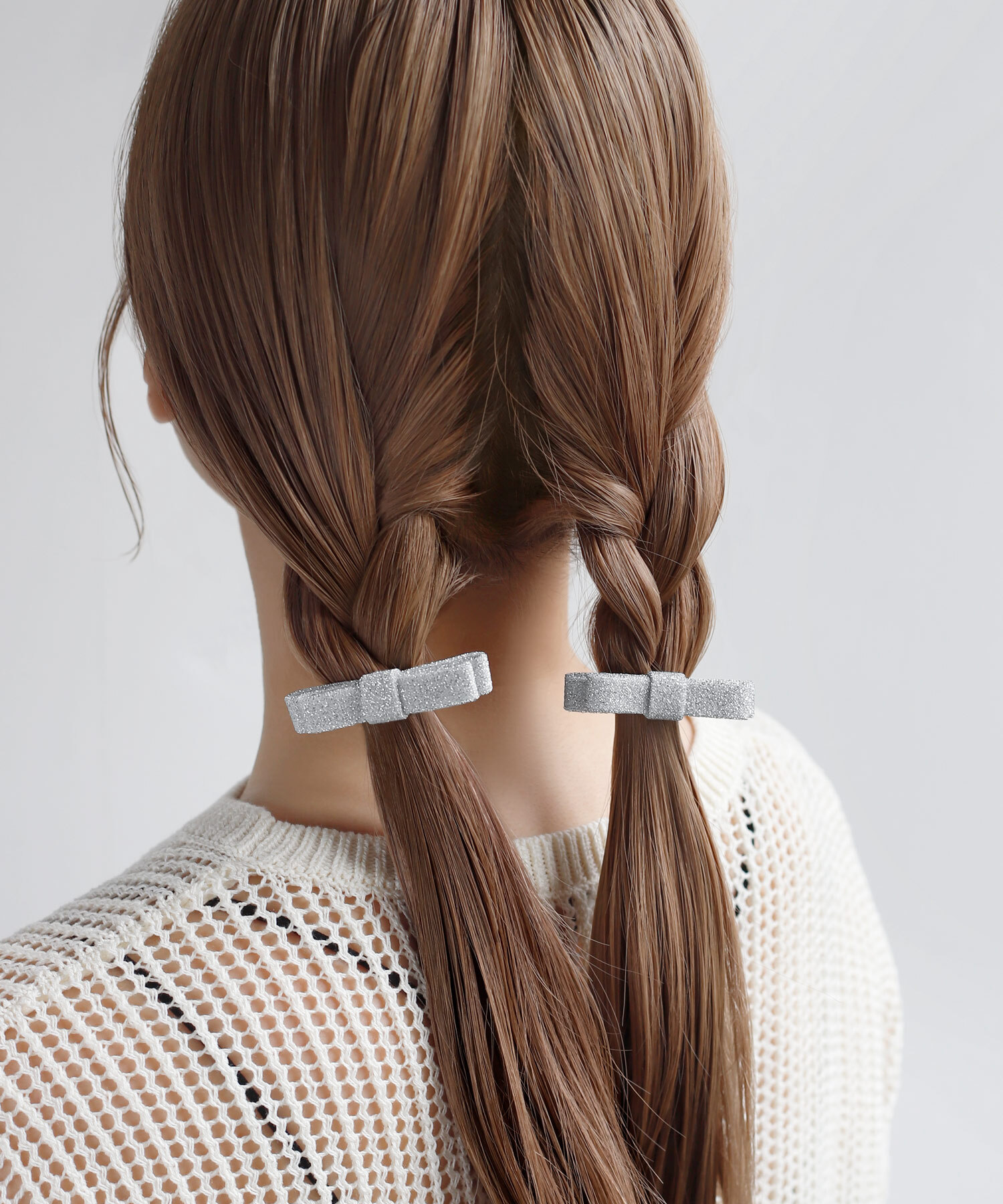 [連線優惠] ANEMONE 閃亮緞帶迷你髮夾（2入組）