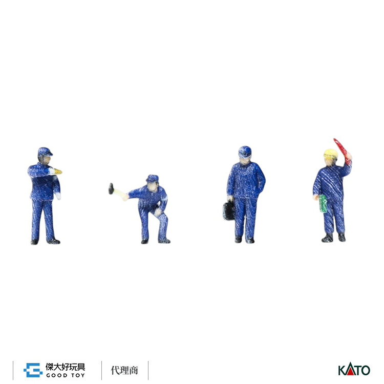 KATO 24-771 (N) 人偶 蒸汽機車乘務員B：地面人員 (4入)