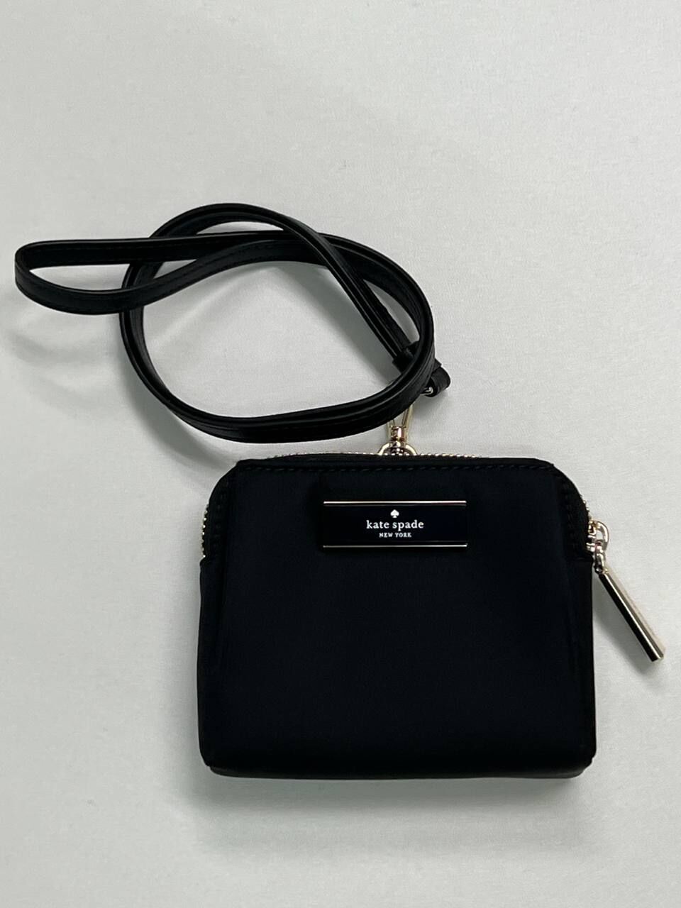 [S] KATE SPADE BLACK KL878 CARTER KSNYL CARD CASE LANYARD, 196021652127 (SKS1664)