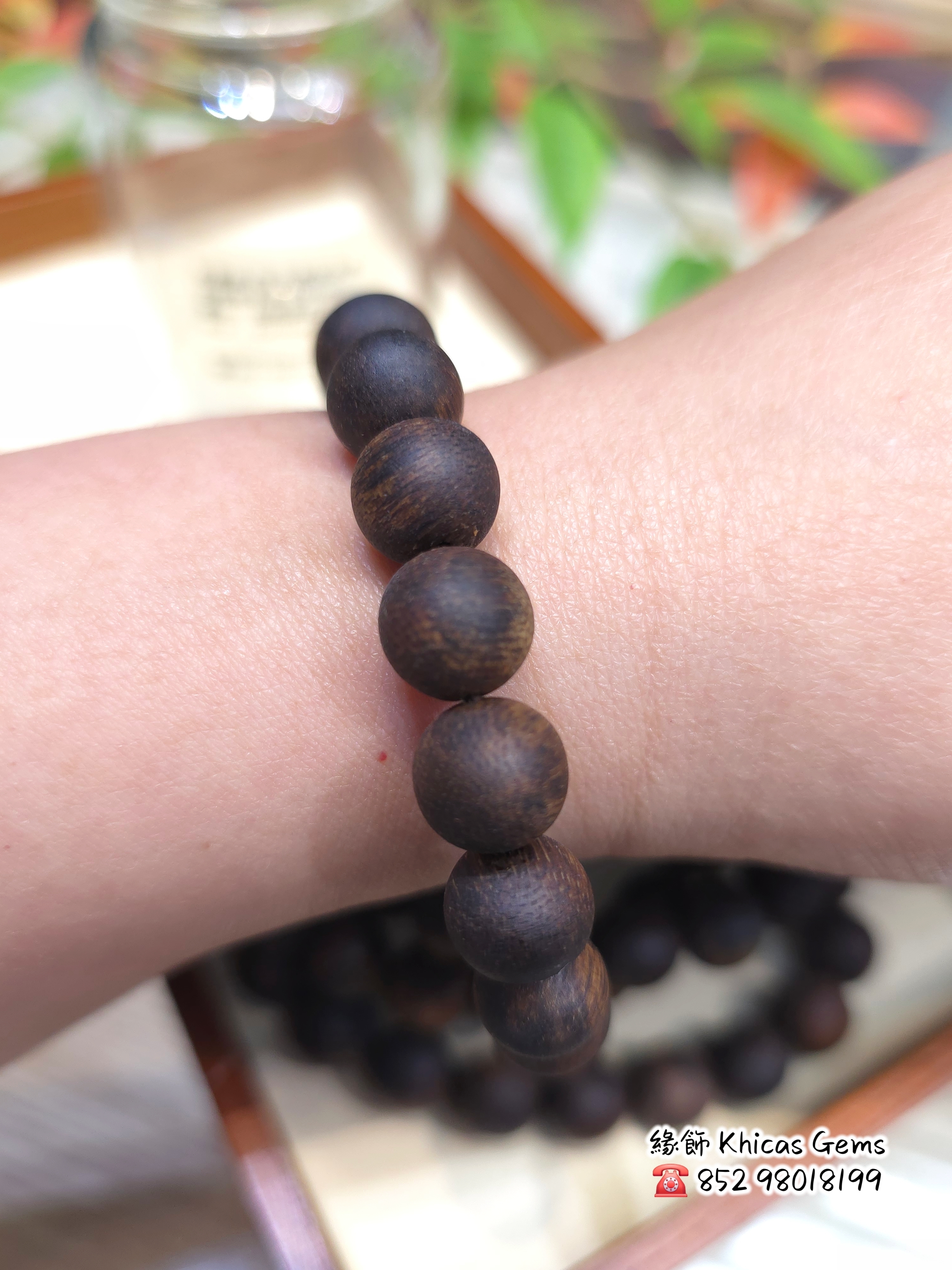 R54 全沈水極上緑油伽羅伽楠香 奇楠香沈香手串 高級ブレスレット重:34.6g 極上緑油伽羅 奇楠 沈香 香木 重さ：9,2g 卸売 通販 R54 全